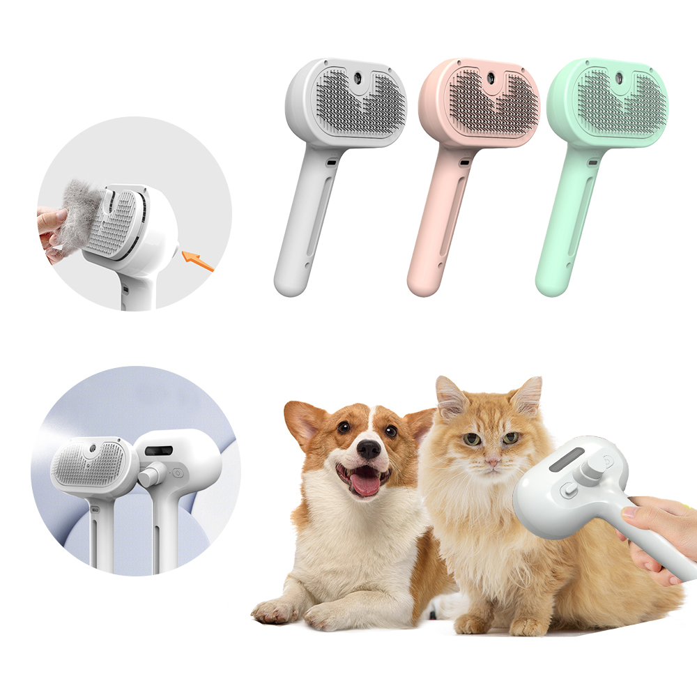 Spazzola a Vapore 3 in 1 per Animali Domestici