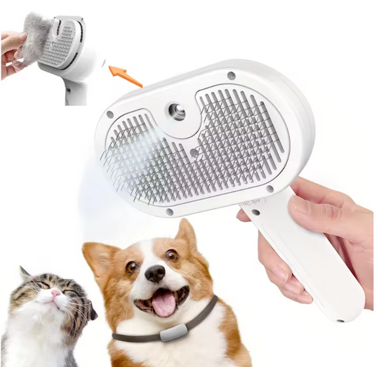Spazzola a Vapore 3 in 1 per Animali Domestici