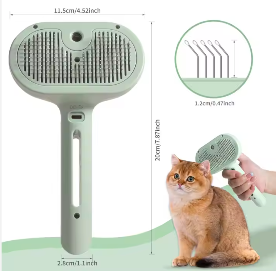 Spazzola a Vapore 3 in 1 per Animali Domestici