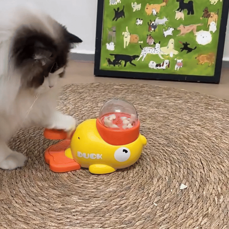 🦆 Mangia&Gioca™ – L’Anatra Dispenser Croccantini!