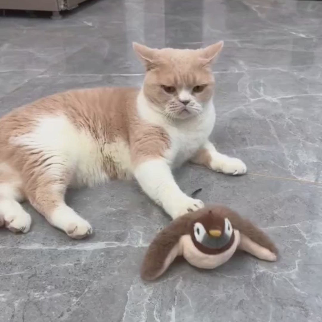 Uccellino realistico con suono e movimento per Gatti